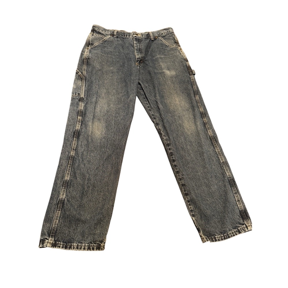 Old Mill Carpenter Jeans Men's 36x30 Straight‎ Leg Workwear Utility Denim Blue